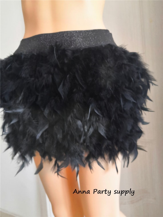 Feather Mini Skirt - Black - Rebecca Minkoff