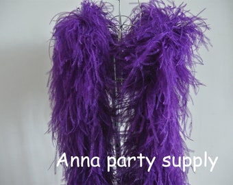 22 colors purple ostrich feather boa 10 ply thickness for party supply decor supply