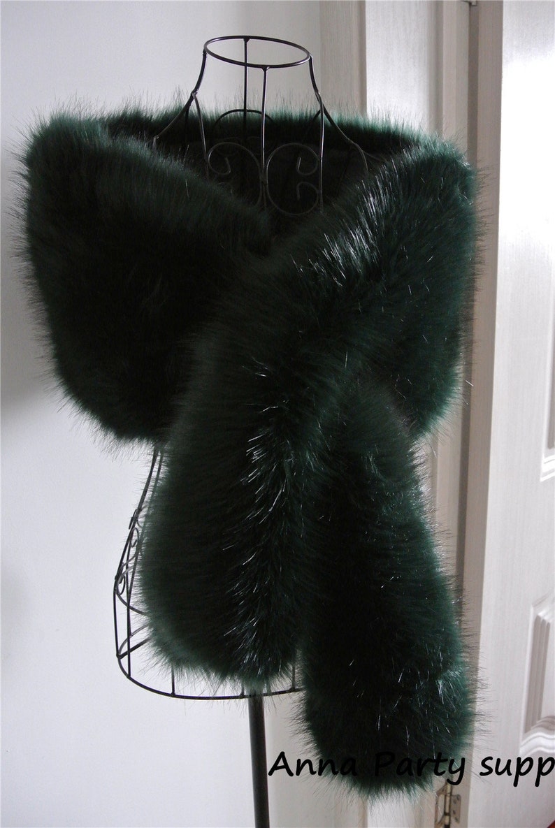 green fur cape