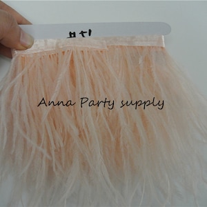 1 yard  Ostrich feather fringe trim for sewing dress party supply #51