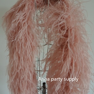 blush pink ostrich feather boa 7 ply thickness for party supply decor supply