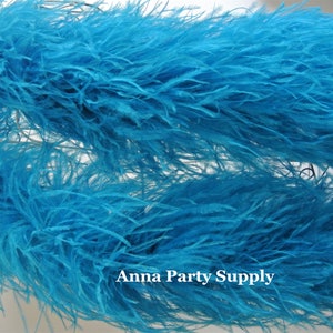turquoise ostrich feather boa 14 ply thickness for party craft supply