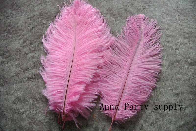 50 Pcs Light PINK Ostrich Feather Plume for Wedding Party - Etsy