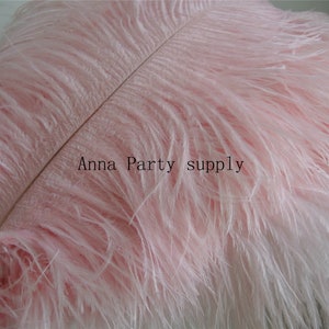 50 pcs light pink ostrich feather plume for wedding party supply decor wedding centerpiece