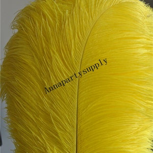 100 pcs yellow ostrich feather plume for wedding party supply wedding centerpiece party prom supply