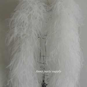 22 colors white ostrich feather boa 8 ply thickness for party supply decor supply