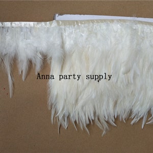 light pink hackle rooster feather fringe trim for sewing desgin prom party decor supply