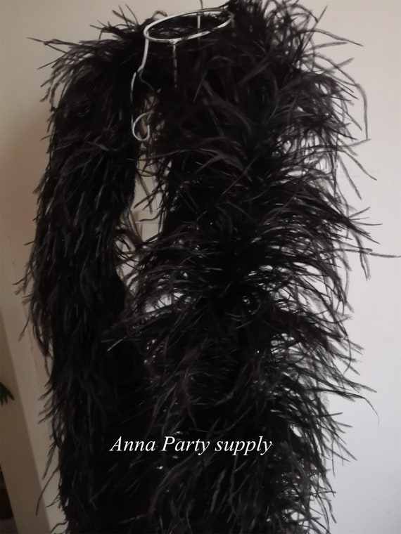 24 Colori Nero Piuma Di Struzzo Boa 9 Spessore Per La Fornitura Di Decorazioni Per Feste - Italia