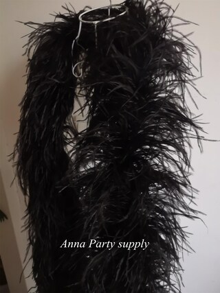 24 Colori Nero Piuma Di Struzzo Boa 9 Spessore Per La Fornitura Di Decorazioni Per Feste - Italia