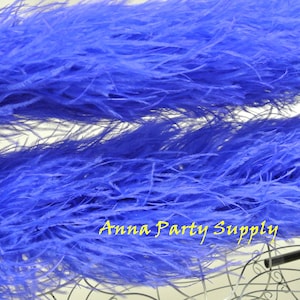 30 colors royal blue ostrich feather boa 15 ply thickness for craft sewing supply