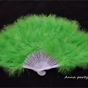 grüne marabou Feder Fan 20 * 12Zoll 13farben für Partei gefälligkeiten