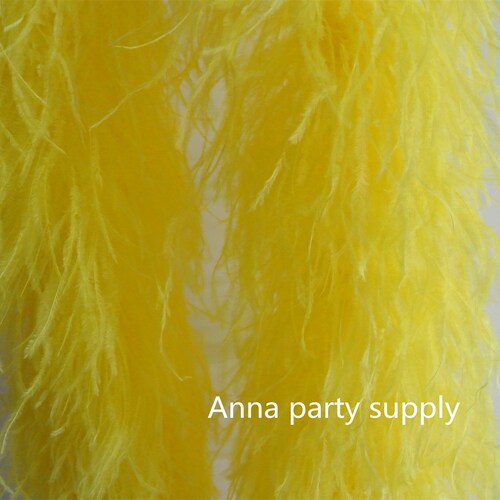 22 colors shops yellow ostrich feather boa 8 ply thickness for party supply decor supply
