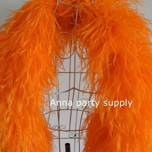 22 colors orange ostrich feather boa 10 ply thickness for party supply decor supply