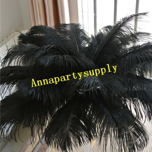 100 pcs black ostrich feather plume for wedding party supply wedding centerpiece party prom supply image 6