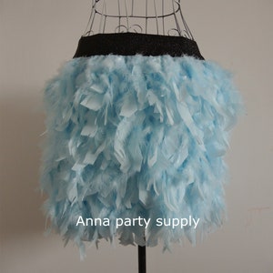 12 colors light blue feather skirt for dancing showgirl party supply