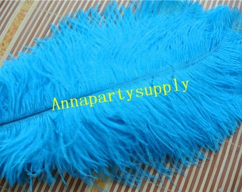 100 pcs turquoise ostrich feather plume for wedding party supply decor wedding centerpiece prom supply