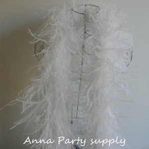 4 ply white ostrich feather boa 22 colors for party supply decor supply craft supply