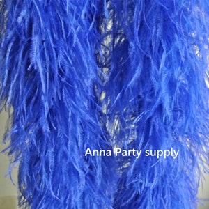 royal blue ostrich feather boa 7 ply thickness for party supply decor supply