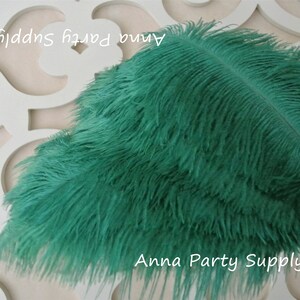 100 pcs deep green ostrich feather plume 5-14inches for wedding party supply wedding centerpiece