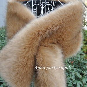brown faux fur bridal wrap shrug wedding faux fur cape Wedding Fur shrug Bridal Faux Fur Stole Fur Shawl Cape