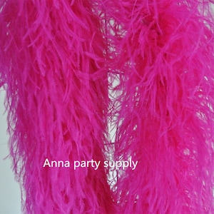 22 colors hot pink ostrich feather boa 9 ply thickness for party supply decor supply