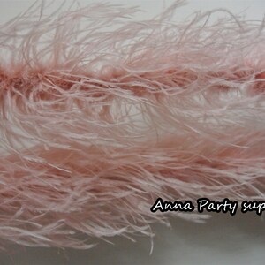 4 ply light blush pink ostrich feather boa 22 colors for party supply decor supply craft supply