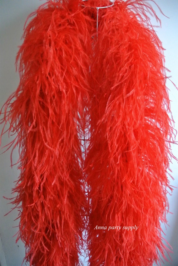 25 colori 13 spessori di spessore rosso piuma di struzzo boa per la  fornitura di decorazioni per feste -  Italia