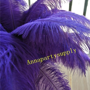 50 pcs purple ostrich feather plume for wedding party supply decor wedding centerpiece prom event decor supply