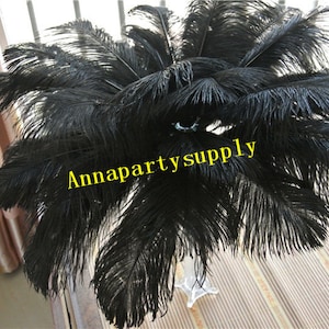 100 pcs black ostrich feather plume for wedding party supply wedding centerpiece party prom supply image 5