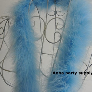 22 colors 1 pcs light blue baby blue turkey marabou feather boa