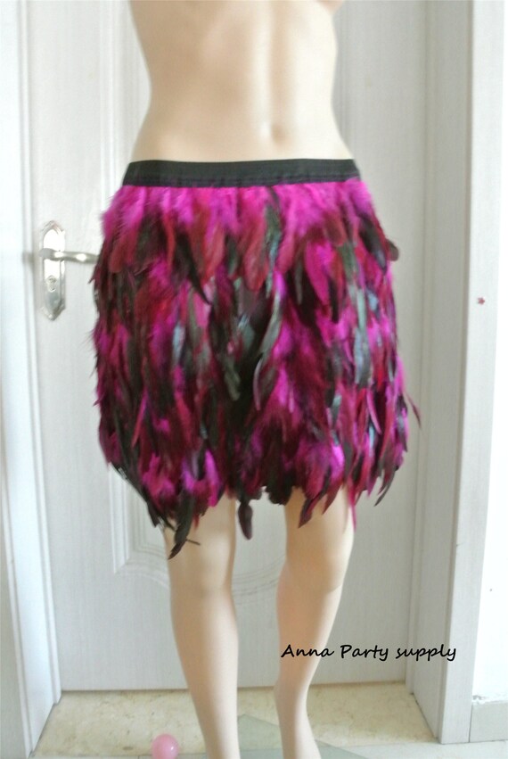 Amazon.com: Miuco Sexy Natural Feather Skirts for Women Party Tutu A Line  Mini Skirt Black Large : Clothing, Shoes & Jewelry