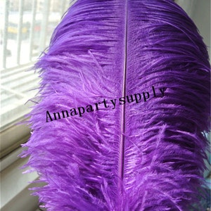 100 pcs purple ostrich feather plume for wedding party supply wedding centerpiece