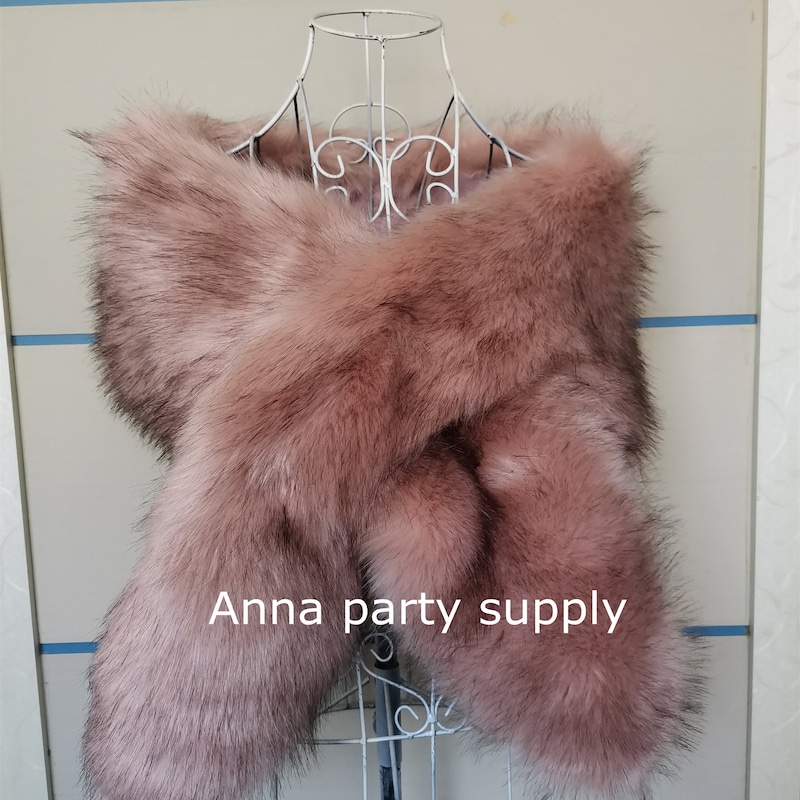 Faux Fur-Trim Bolero in White