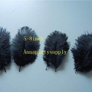 100 pcs black ostrich feather plume for wedding party supply wedding centerpiece party prom supply image 4