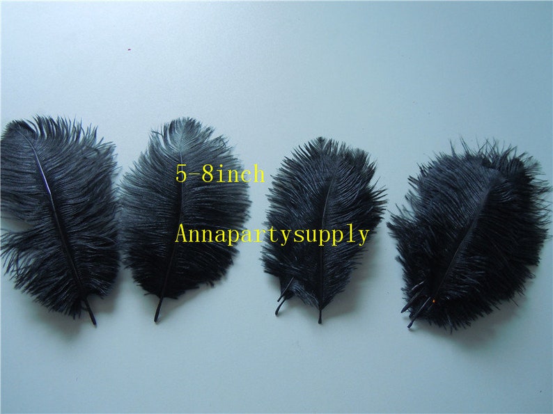 100 pcs black ostrich feather plume for wedding party supply wedding centerpiece party prom supply image 4