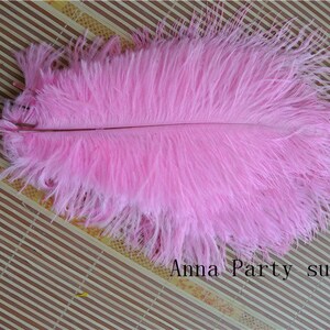 50 pcs light PINK ostrich feather plume for wedding party supply decor wedding centerpiece
