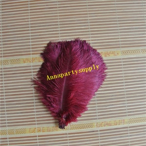 100 pcs 5-8inch burgundy wine red ostrich feather plume for wedding party supply wedding centerpiece
