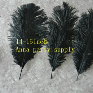 100 pcs black ostrich feather plume for wedding party supply wedding centerpiece party prom supply image 3