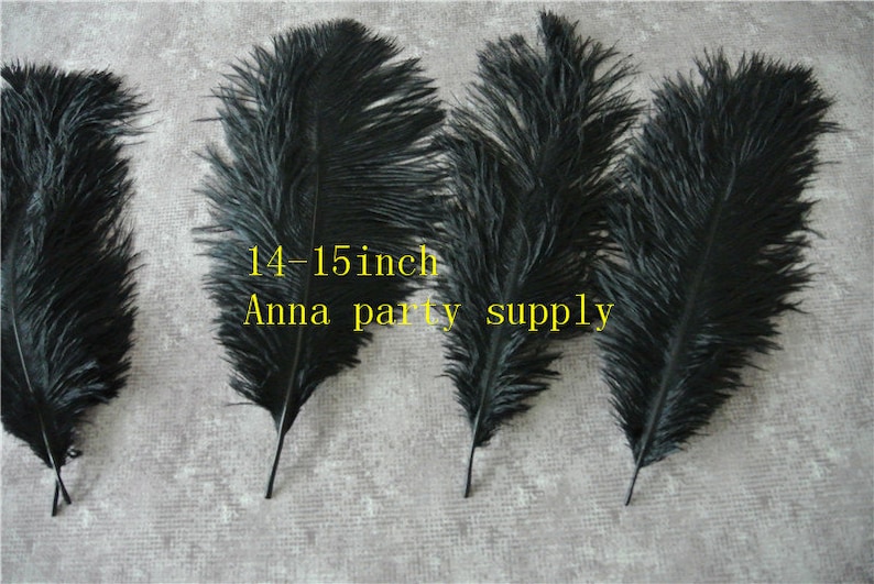 100 pcs black ostrich feather plume for wedding party supply wedding centerpiece party prom supply image 3