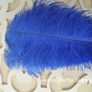50 pcs royal blue ostrich feather plume for wedding party supply wedding centerpiece decor
