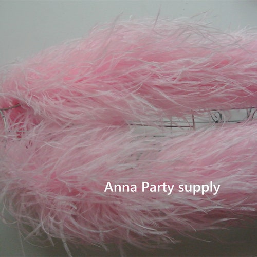 24 colors light pink ostrich shops feather boa 18 ply thickness for party supply decor supply