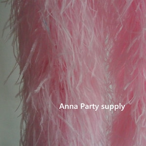 24 colors light pink ostrich feather boa 10 ply thickness for party supply decor supply