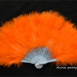 orange marabou Feder Fan 20 * 12Zoll 13farben für Partei gefälligkeiten