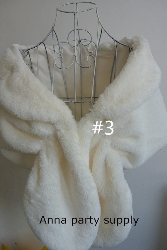 12 Colors Ivory Cream White Black Gray Pink Brown Burgundy Faux Fur Bridal Wrap Shrug Wedding Faux Fur Cape Shrug Bridal Faux Fur Stole