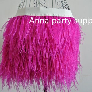 30 colors hot pink ostrich feather skirt