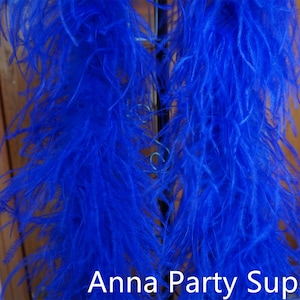 Royal blue ostrich feather boa 8 ply thickness for party supply decor supply Color E