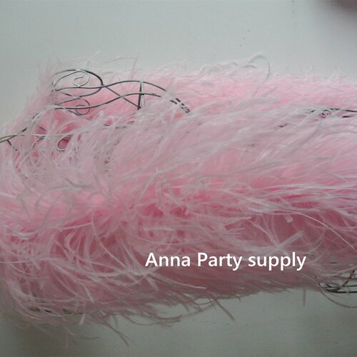 24 colors light pink ostrich shops feather boa 18 ply thickness for party supply decor supply