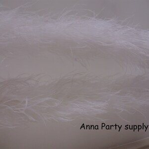 2 yards white ostrich feather boa 3 ply thickness for party dress supply