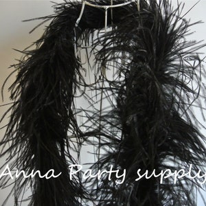 4 ply black ostrich feather boa 22 colors for party supply decor supply craft supply