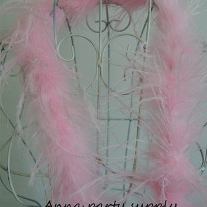 12 colors light pink ostrich feather boa 1 ply thickness for party supply decor supply craft supply